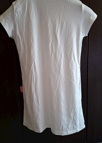 Beyaz Tunik, Kısa Kollu, - Görsel 8