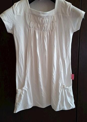 Beyaz Tunik, Kısa Kollu, - Görsel 2