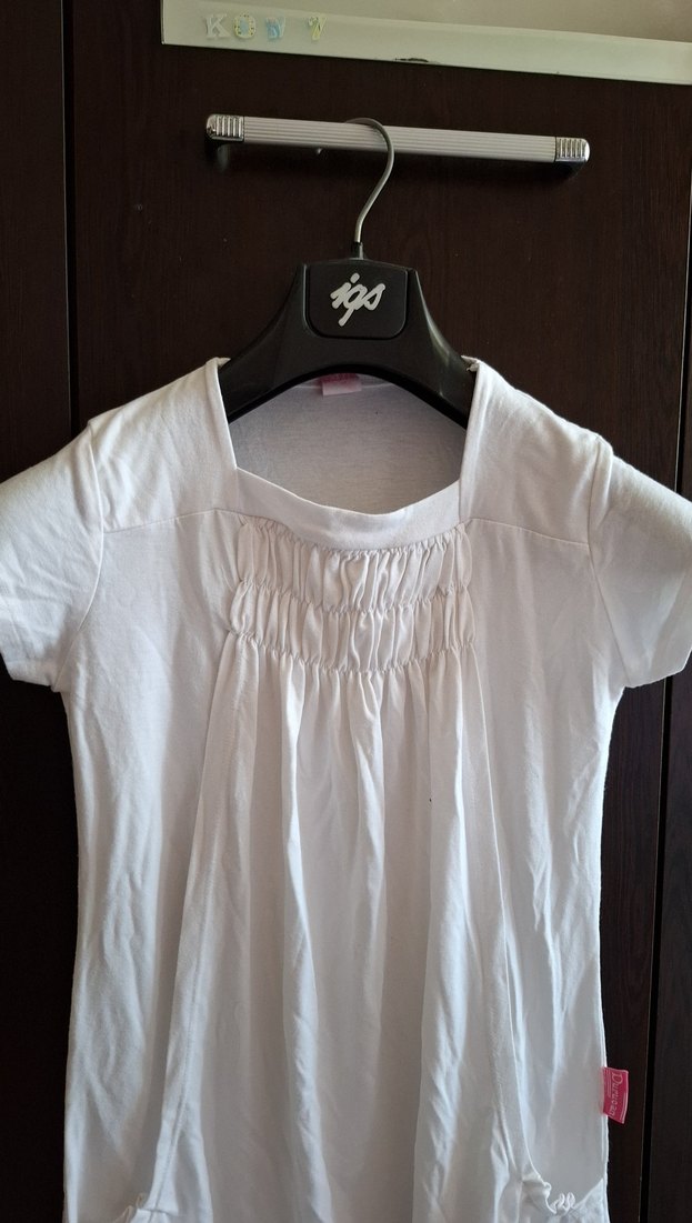 Beyaz Tunik, Kısa Kollu, - Görsel 5