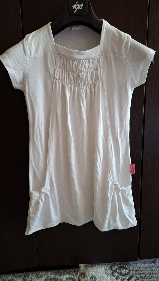 Beyaz Tunik, Kısa Kollu, - Görsel 2