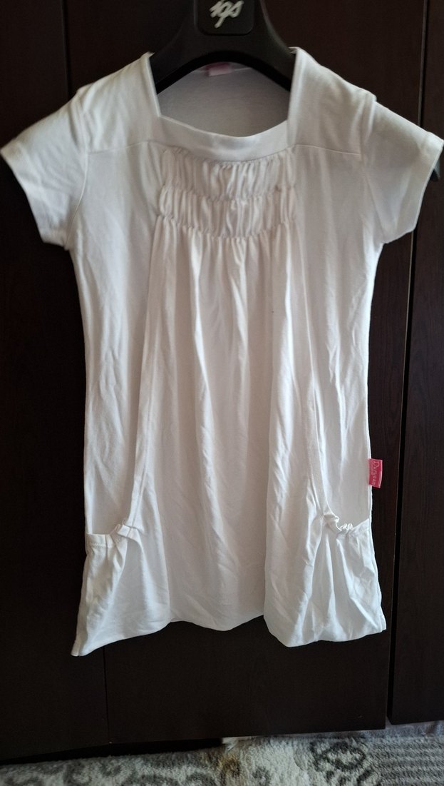 Beyaz Tunik, Kısa Kollu, - Görsel 3