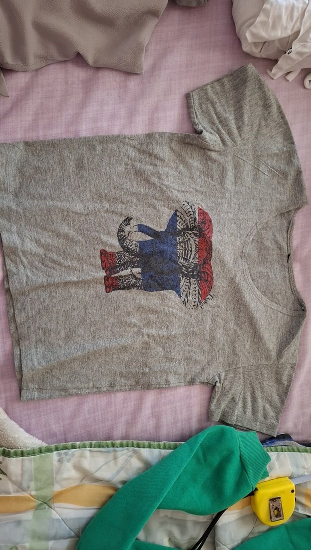 Gri Baskılı Çocuk kısa Kollu Tişört - Görsel 3