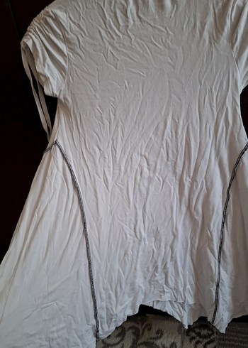 Beyaz Baskılı kısa kollu tişört - Görsel 5