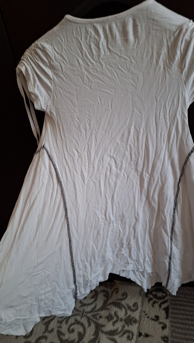 Beyaz Baskılı kısa kollu tişört - Görsel 5