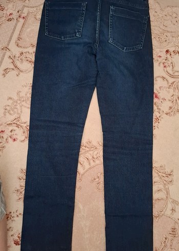 Koyu Mavi Kemerli Kız Denim Pantolon - Görsel 6