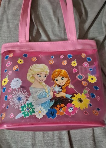 Pembe Çocuk Okul Çantası Frozen Temalı - Görsel 3