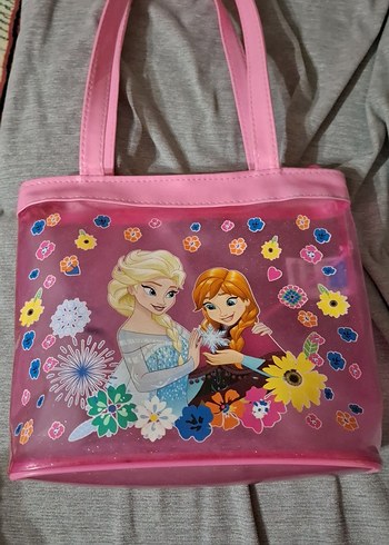 Pembe Çocuk Okul Çantası Frozen Temalı - Görsel 2