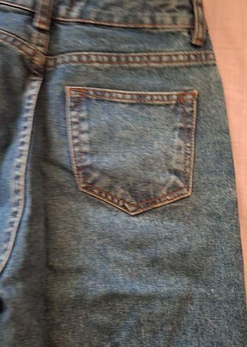 Kadın Mavi Rahat Kesim Denim Pantolon - Görsel 9