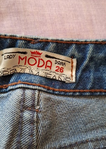 Kadın Mavi Rahat Kesim Denim Pantolon - Görsel 11