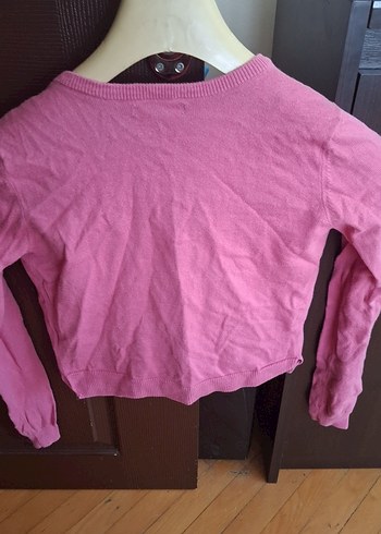 Kız Çocuk Pembe Pamuklu Hırka - Görsel 5