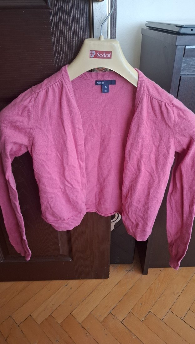 Kız Çocuk Pembe Pamuklu Hırka - Görsel 2