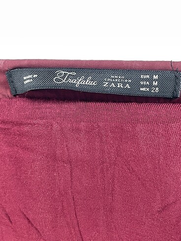 m Beden bordo Renk Zara Uzun Etek %70 İndirimli.