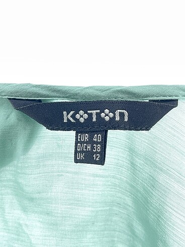 40 Beden yeşil Renk Koton Bluz %70 İndirimli.