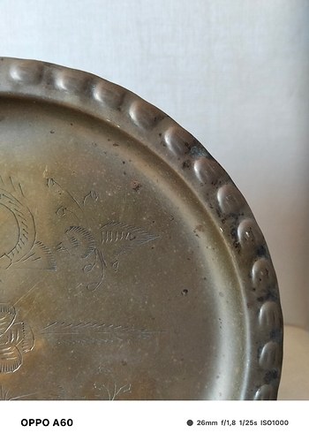 Pirinç Kalem işçilikli Tabak - Görsel 2