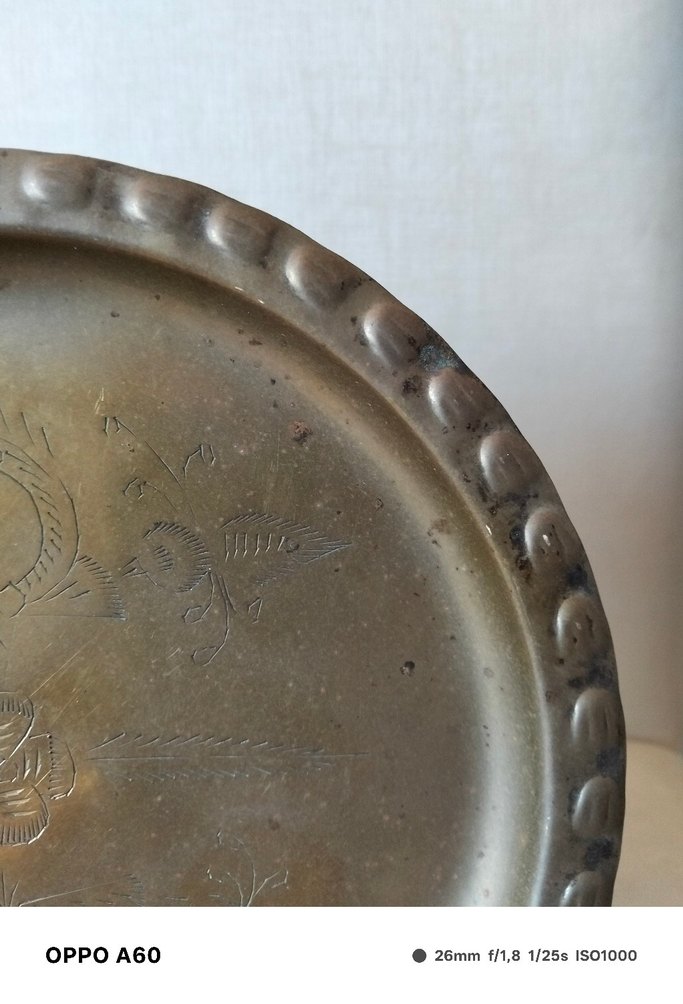 Pirinç Kalem işçilikli Tabak - Görsel 2