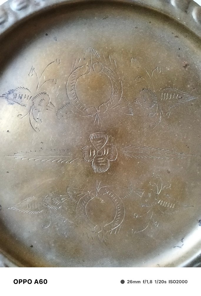 Pirinç Kalem işçilikli Tabak - Görsel 3