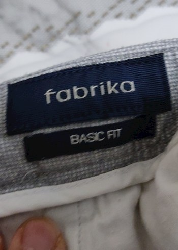 Gri Keten  erkek Pantolon - Görsel 3