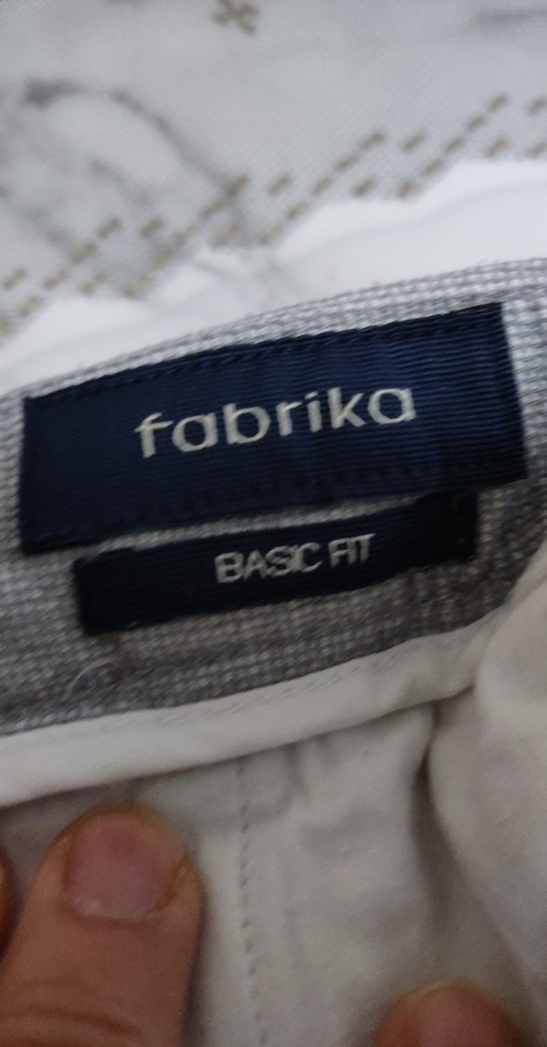 Gri Keten  erkek Pantolon - Görsel 3