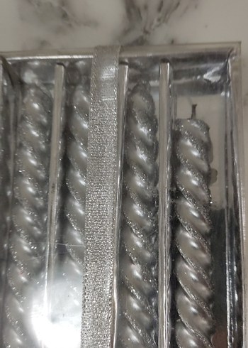 Gri Spiral Mum Seti - Görsel 2