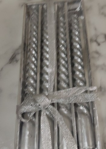 Gri Spiral Mum Seti - Görsel 3