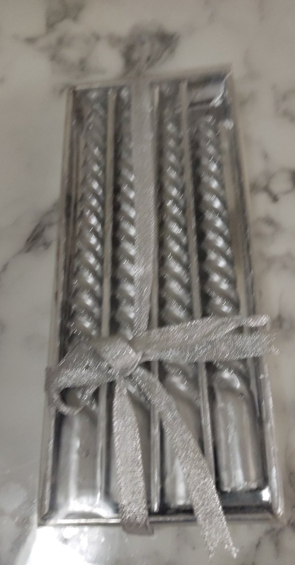 Gri Spiral Mum Seti - Görsel 3