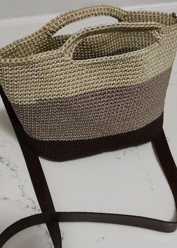 Bohem Tarz el Örgü Kadın Çanta - Görsel 4