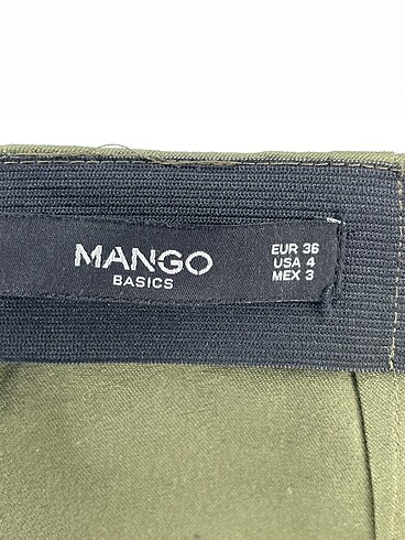 36 Beden yeşil Renk Mango Kumaş Pantolon %70 İndirimli.