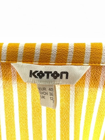 40 Beden sarı Renk Koton Gömlek %70 İndirimli.