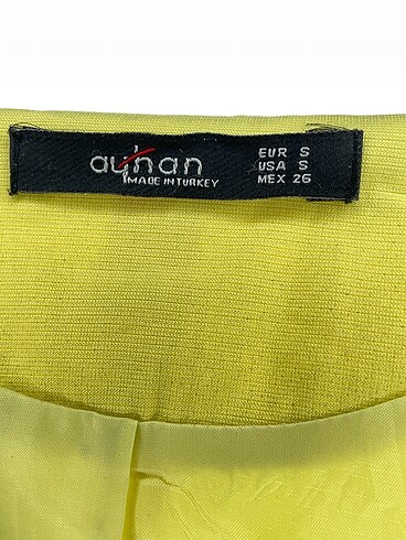 s Beden sarı Renk Diğer Blazer %70 İndirimli.