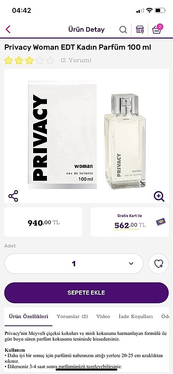 Bayan parfüm
