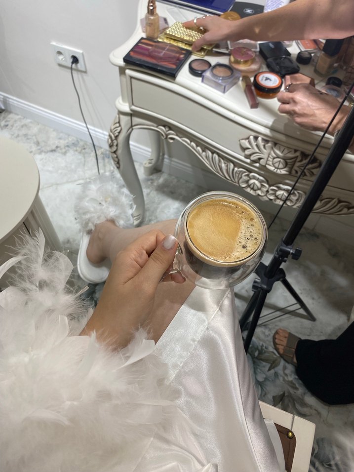 Beyaz Parlak Uzun Kollu Gelin Sabahlığı - Görsel 2