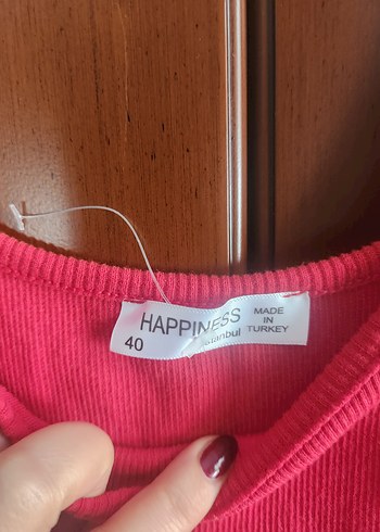 Happiness Kirmizi Kolsuz Midi Elbise