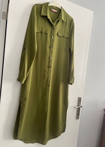 Kadın Haki Uzun Düğmeli Tunik - Görsel 2