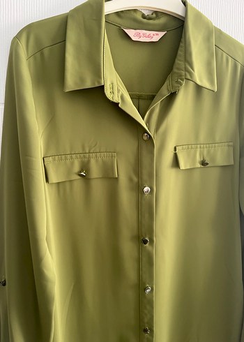 Kadın Haki Uzun Düğmeli Tunik - Görsel 3