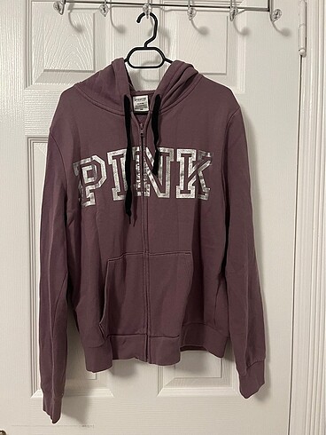 Pink Fermuarlı Sweatshirt