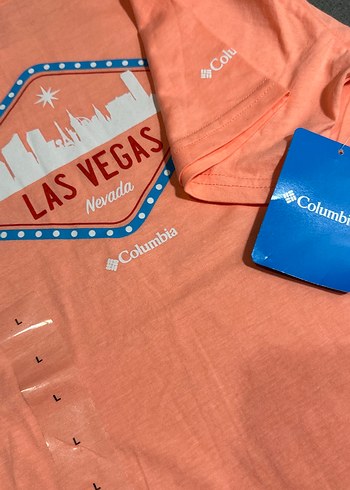 l Beden kırmızı Renk Las Vegas Columbia- Orjinal- kısa kollu - L beden