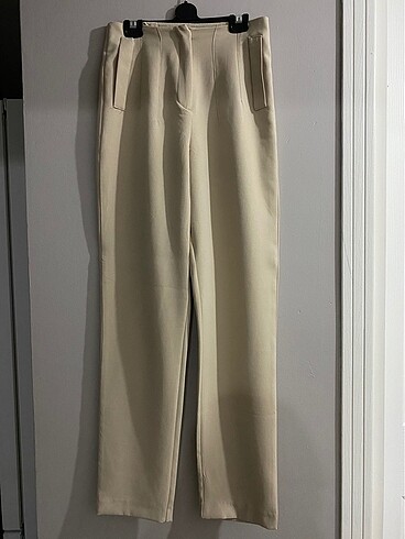 Krem kumaş pantalon
