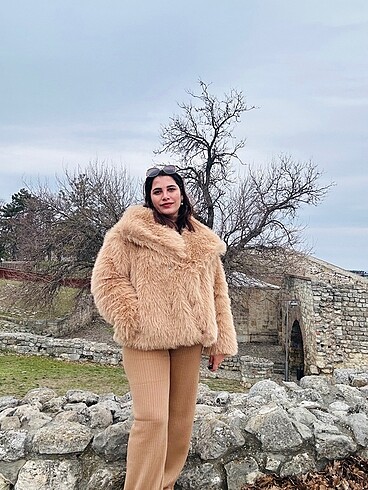 m Beden camel Renk Kürk