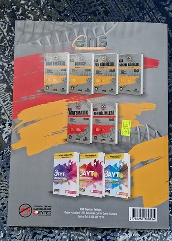 ENS yayınları TYT Matematik Denemeleri Kitabı 12x40 - Görsel 2