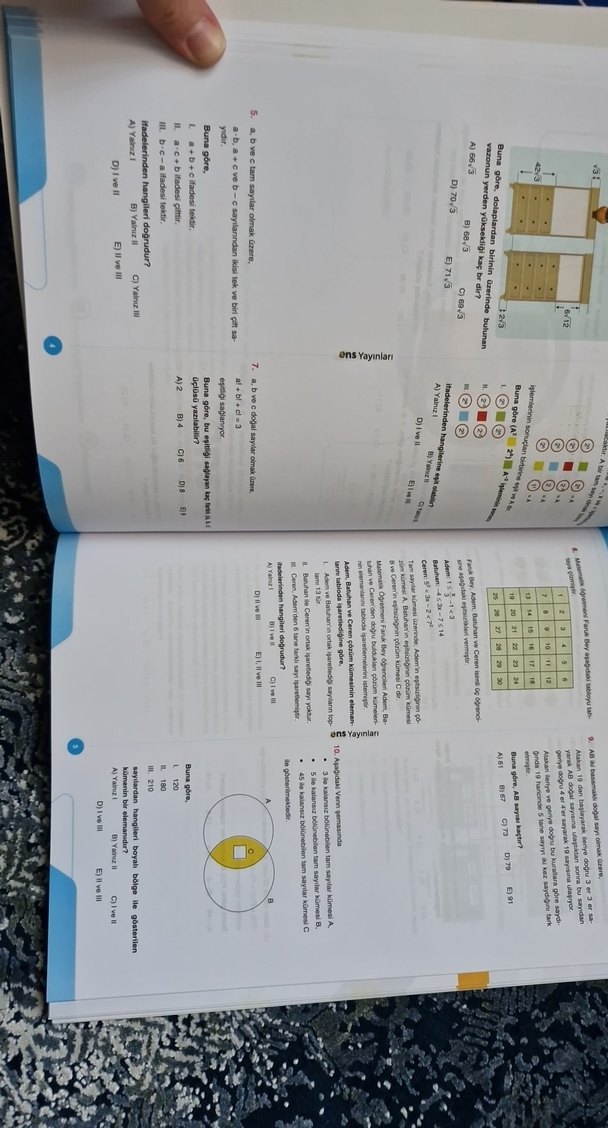 ENS yayınları TYT Matematik Denemeleri Kitabı 12x40 - Görsel 5