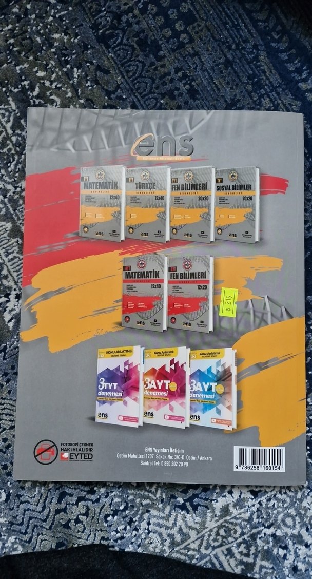 ENS yayınları TYT Matematik Denemeleri Kitabı 12x40 - Görsel 2