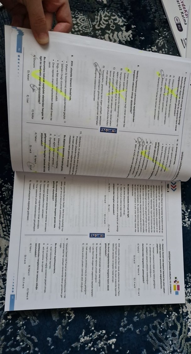 APOTEMİ YAYINLARI- TYT Sosyal Bilimler Soru Bankası - Görsel 4