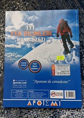 APOTEMİ yayınları TYT Fen Bilimleri Konu Özeti Kitabı - Görsel 2