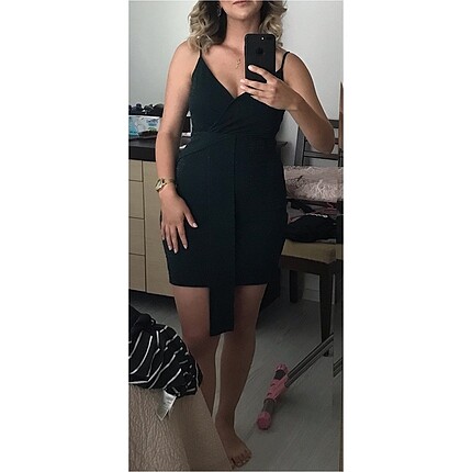 s Beden ADL mini yeşil simli abiye