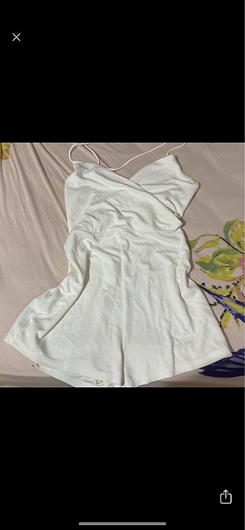 beyaz mini tulum