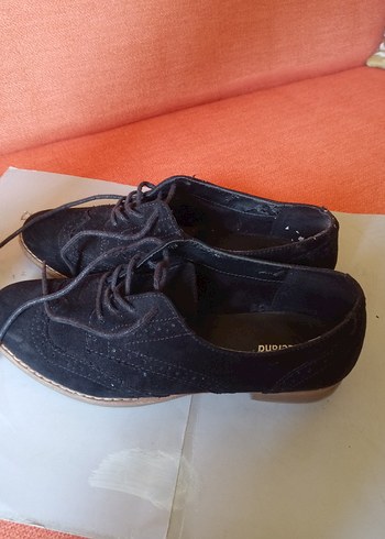 Deichmann KiSiyah Süet Kadın Oxford Ayakkabı