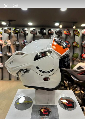Sway SW 907 Stratos 180 derece çene açılır Kask M beden - Görsel 3