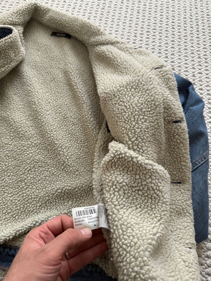 İçi kürklü erkek Kot Ceket kışlık - Görsel 4