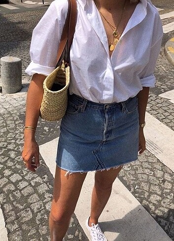 Zara Mini denim etek