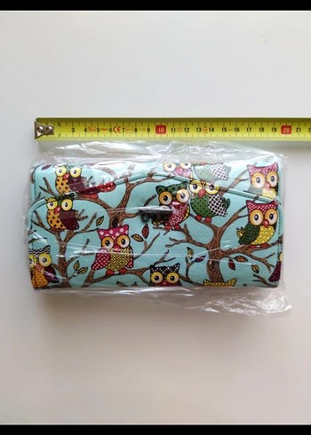 Renkli Baykuş Desenli Kadın Cüzdan - Görsel 2